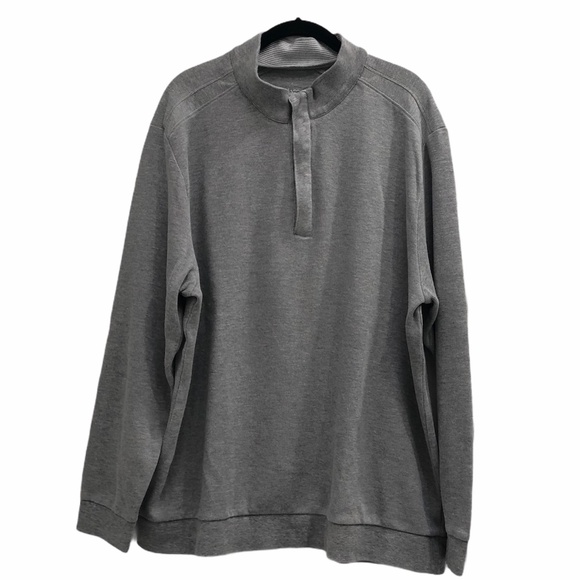 GREG NORMAN COTTON GRAY QUARTER ZIP PULLOVER SIZE XL - Picture 2 of 15